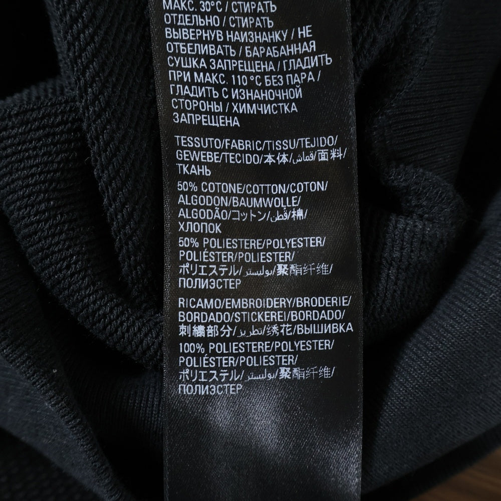 BALENCIAGA(バレンシアガ) Cropped hoodie クロップド ショート丈 プルオーバースウェットパーカー フーディー ブラック レディース 698485