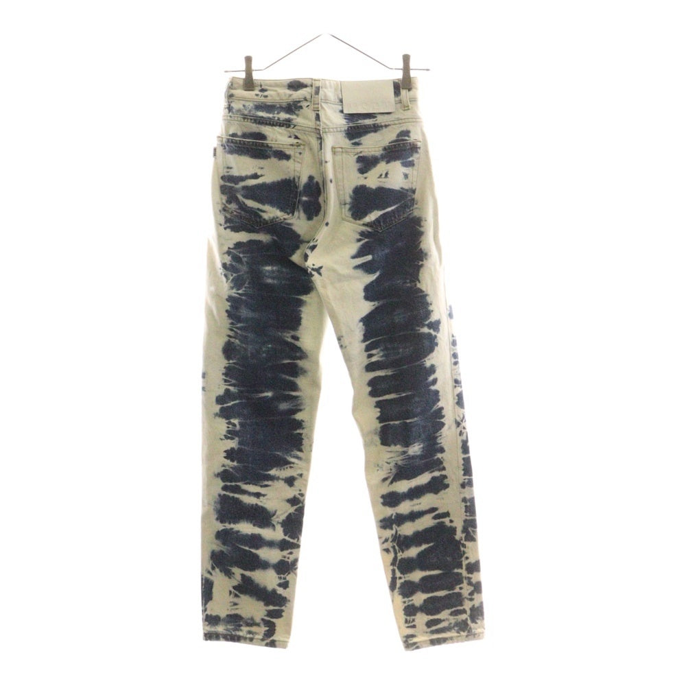 MSGM(エムエスジーエム) セットアップ ロゴ刺繍 ハイブリーチ加工 レザーパッチ 変形デニムトラッカージャケット テーパード デニムパンツ レディース 2841MDH49L 2841MDP51LX