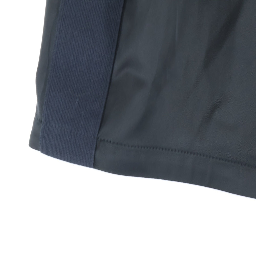 DIESEL(ディーゼル) ロゴ刺繍 変形 アシンメトリー ニット切り替え サテン ミニスカート ブラック レディース