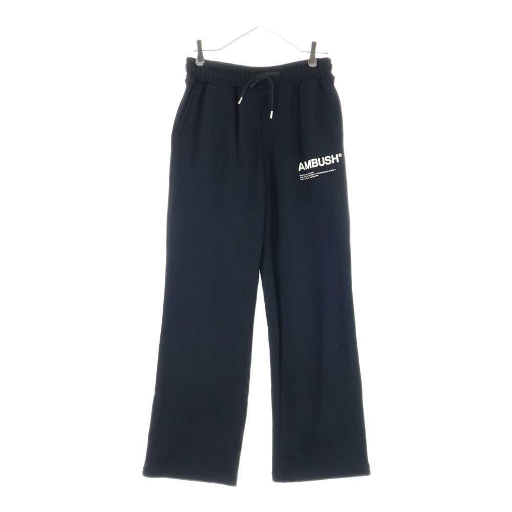 AMBUSH(アンブッシュ) ロゴプリント ドローストリング スウェットパンツ ブラック BWCH002F21FLE002