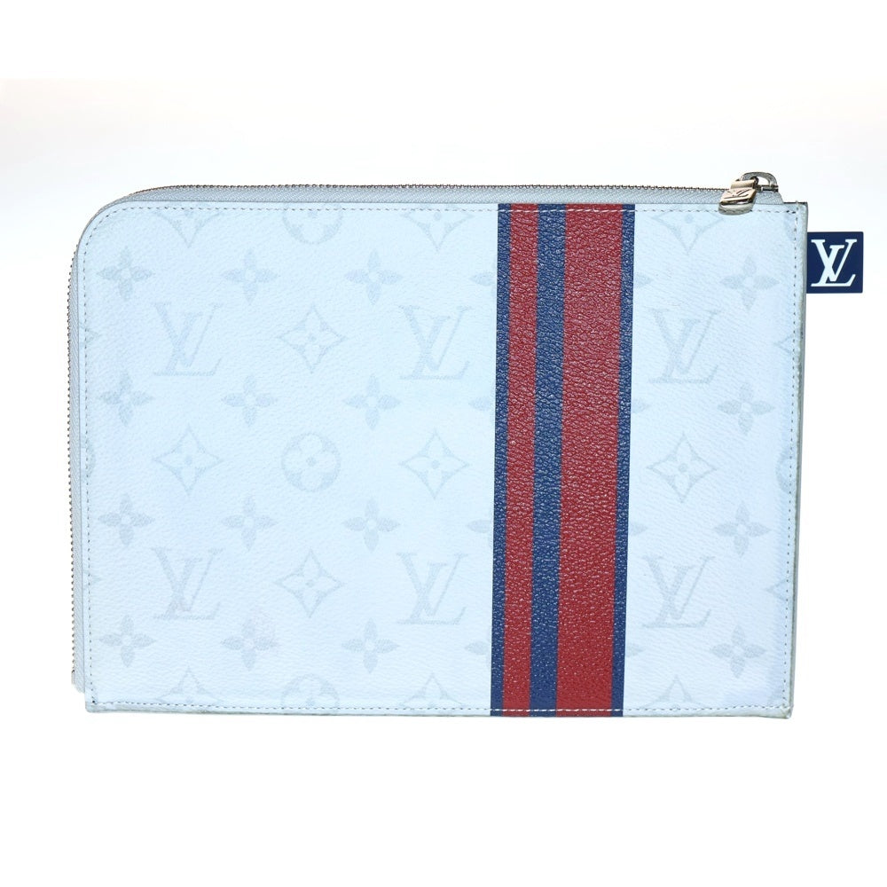 LOUIS VUITTON(ルイヴィトン) モノグラム ポシェットジュールPM セカンドバッグ クラッチバッグ ホワイト PVC ゴールド金具 M61754