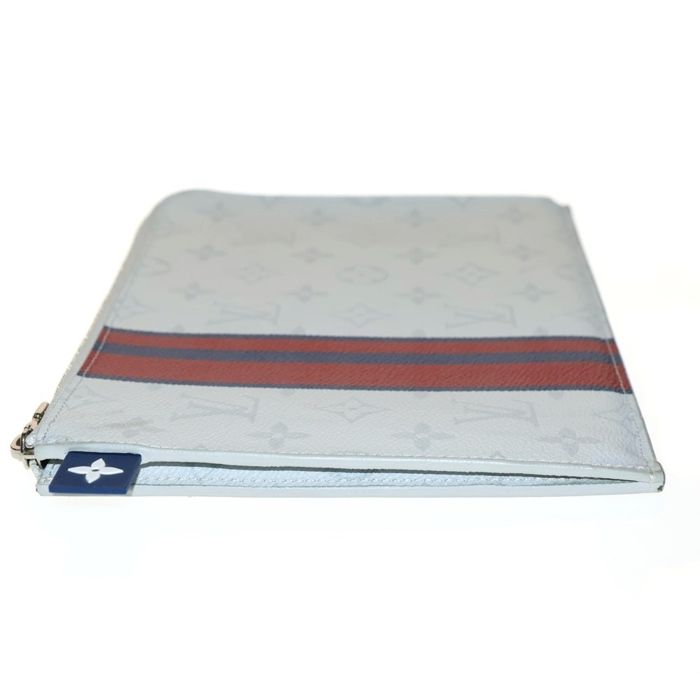 LOUIS VUITTON(ルイヴィトン) モノグラム ポシェットジュールPM セカンドバッグ クラッチバッグ ホワイト PVC ゴールド金具 M61754