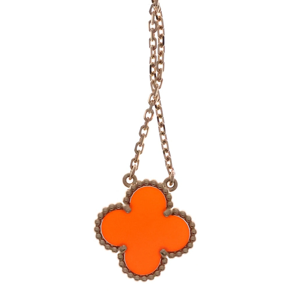 Van Cleef & Arpels(ヴァンクリーフアンドアーペル) ヴィンテージアルハンブラ カーネリアンネックレス イエローゴールド K18YG VCARD38500 ジュエリー