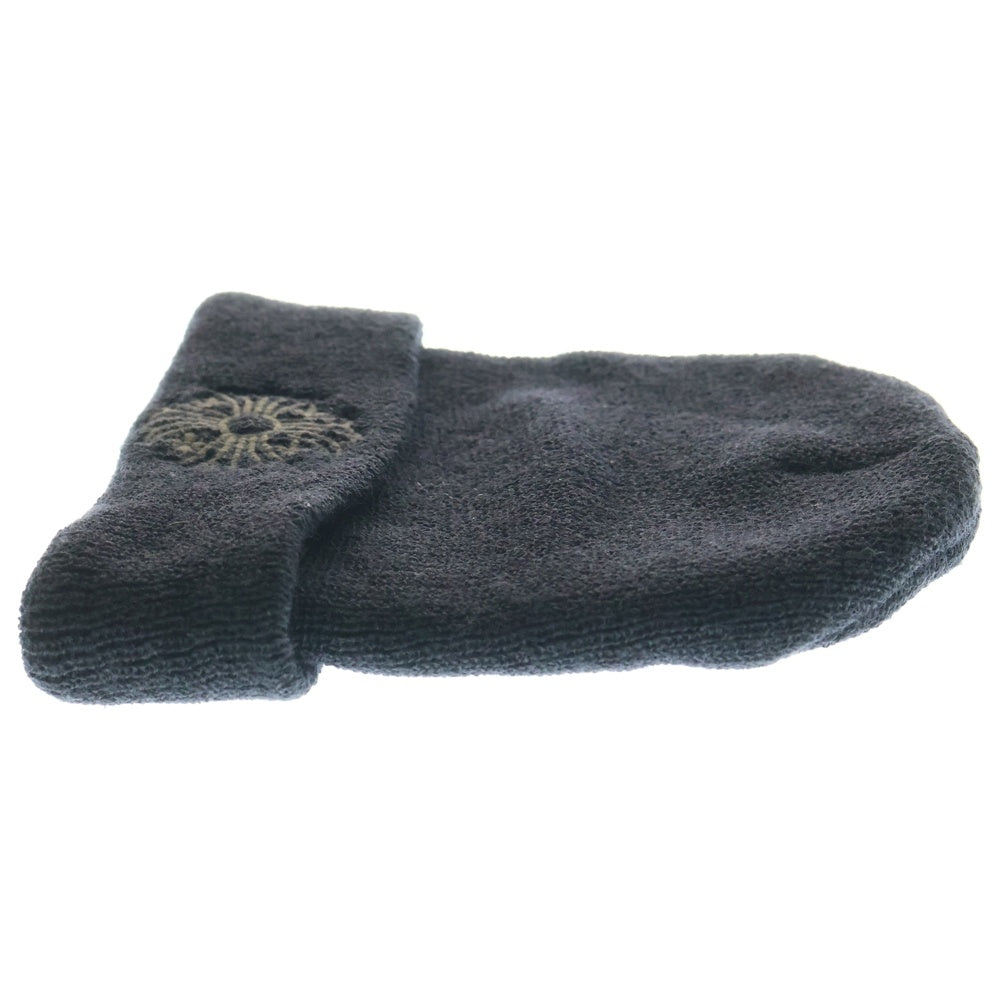 CHROME HEARTS(クロムハーツ) CHクロスビーニー ロゴ刺繍ウールニットキャップ ニット帽 ブラック