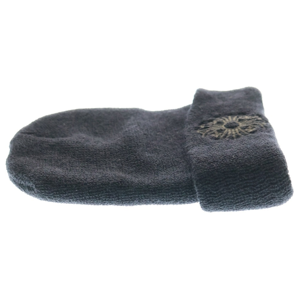 CHROME HEARTS(クロムハーツ) CHクロスビーニー ロゴ刺繍ウールニットキャップ ニット帽 ブラック