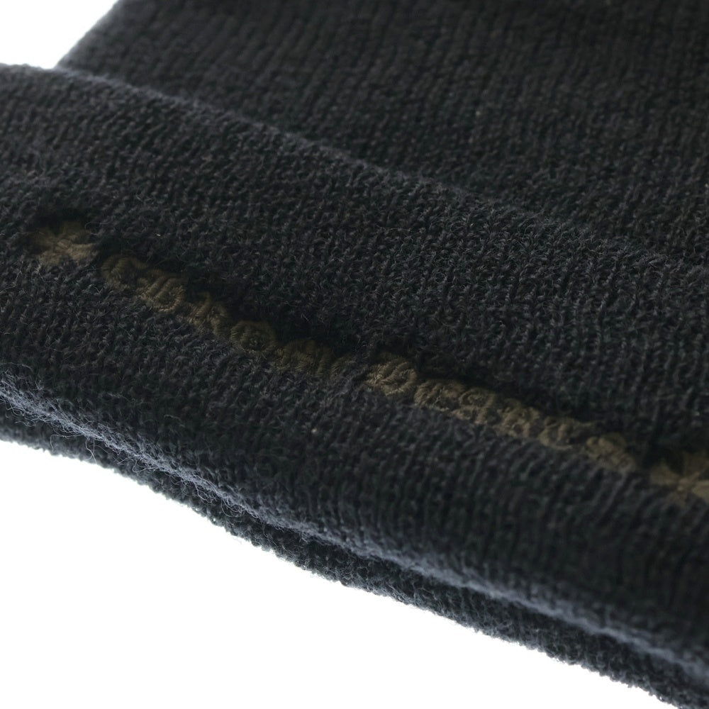 CHROME HEARTS(クロムハーツ) CHクロスビーニー ロゴ刺繍ウールニットキャップ ニット帽 ブラック