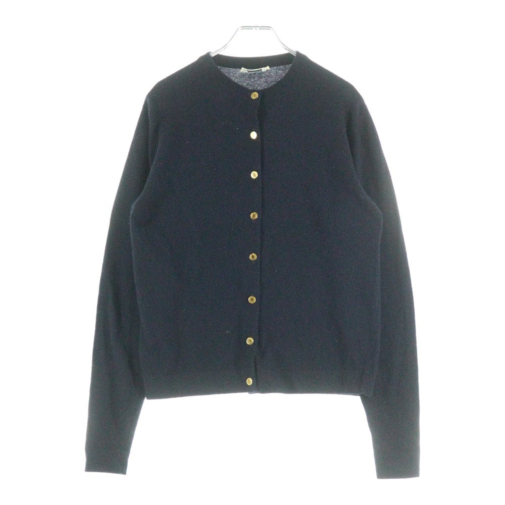 HERMES(エルメス) セリエボタン カシミヤニット クルーネック 長袖 カーディガン ネイビー レディース