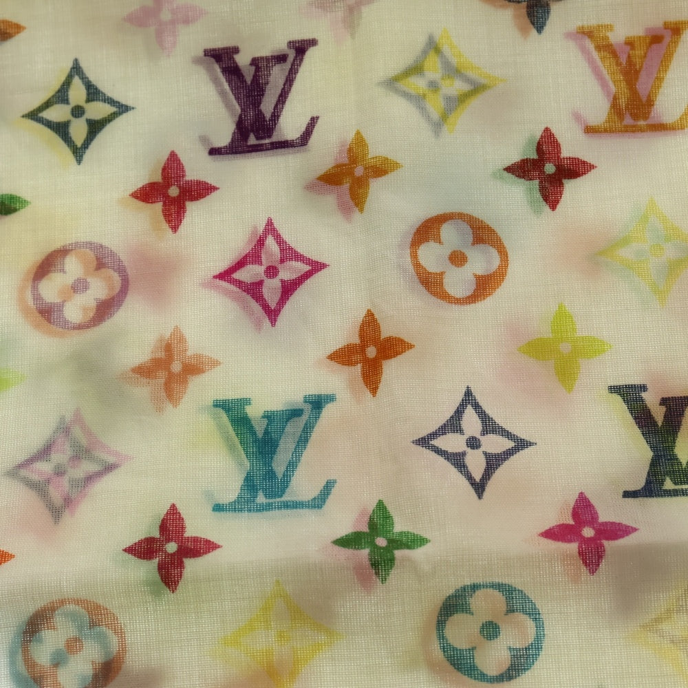 LOUIS VUITTON(ルイヴィトン) モノグラム マルチカラー ミニ スカーフ ハンカチ ホワイト M71913