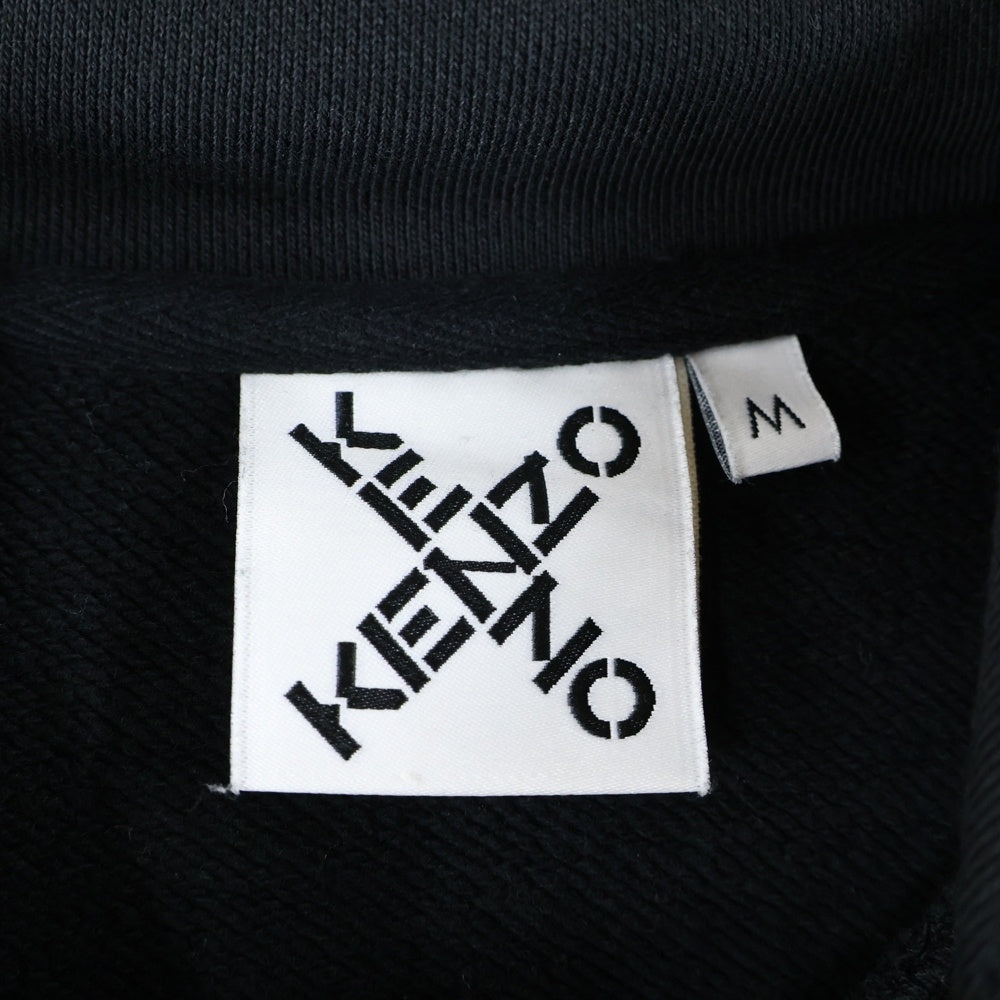 KENZO(ケンゾー) バック クロスロゴ プリント プルオーバースウェットパーカー フーディー ブラック FA65SW5304MS