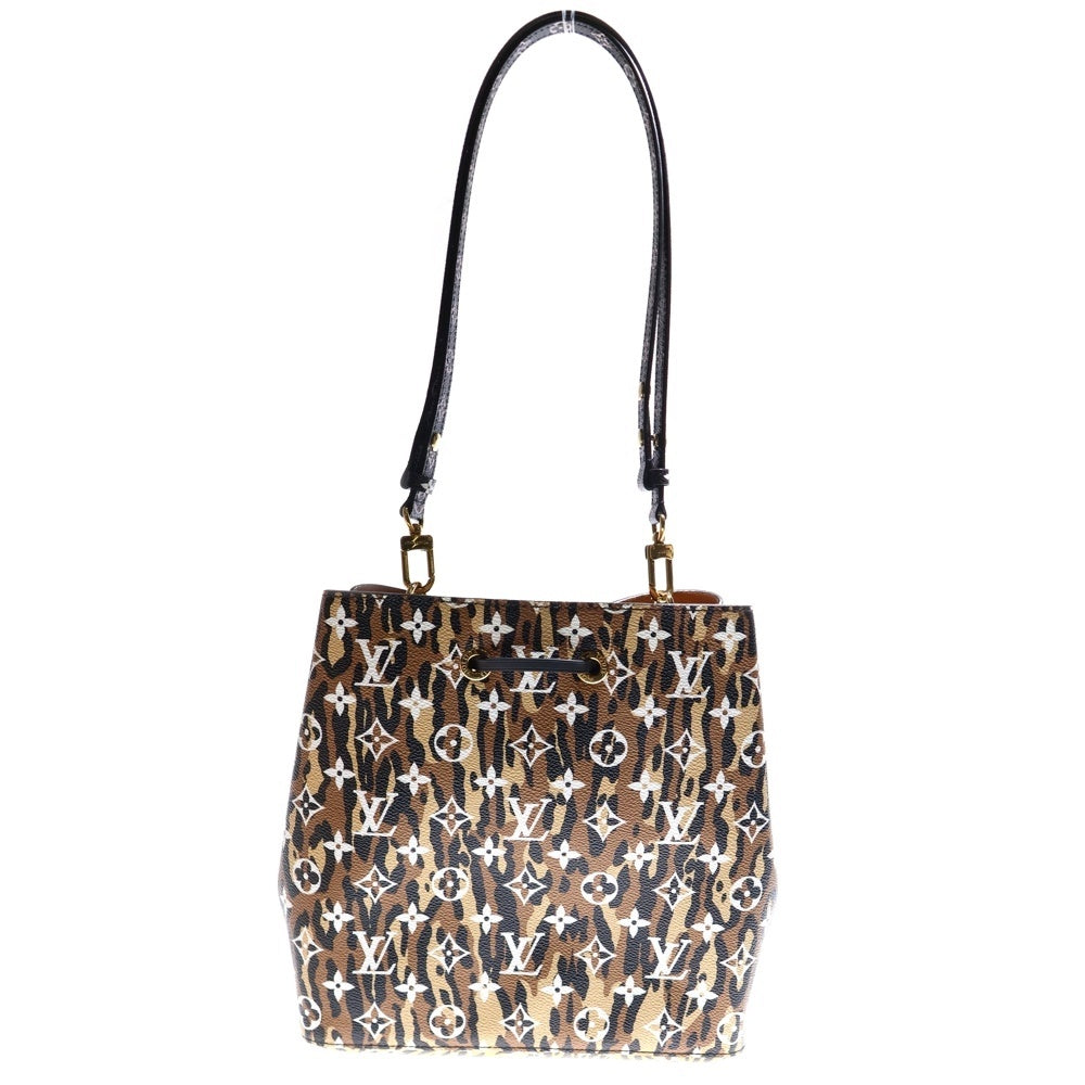 LOUIS VUITTON(ルイヴィトン) モノグラムジャングル ネオノエ ハンドバッグ ショルダーバッグ ブラウン×ブラック ゴールド金具 PVC M44717