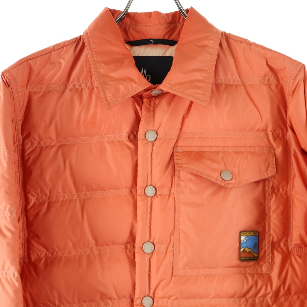 MONCLER(モンクレール) 24SS LAVACHEY ラヴァケイ ワッペンロゴ スナップボタン ダウンジャケット オレンジ J10971G00002 54A3E