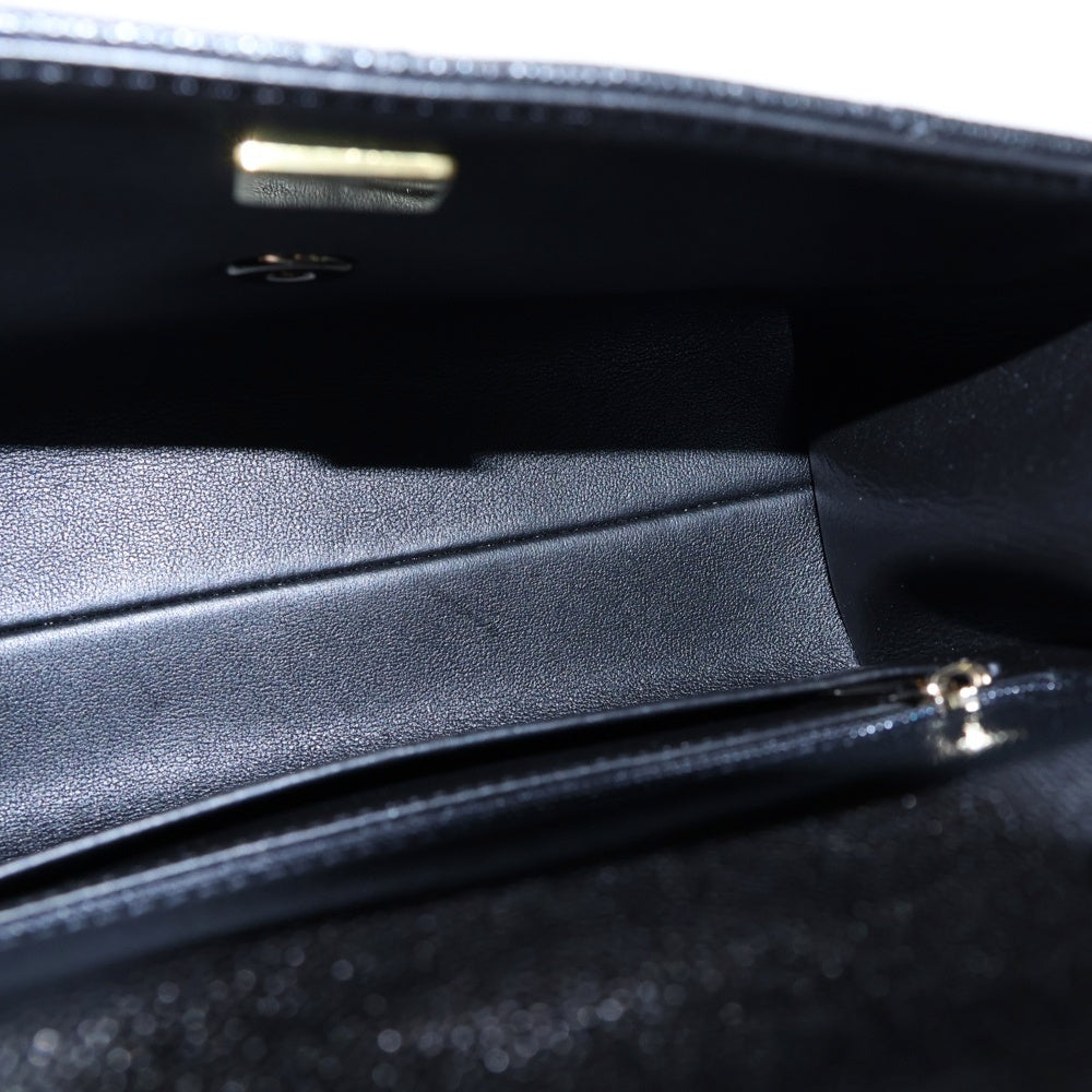 CHANEL(シャネル) トップハンドル 2WAY ハンドバッグ ショルダーバッグ ブラック キャビアスキン ゴールド金具 AS4711