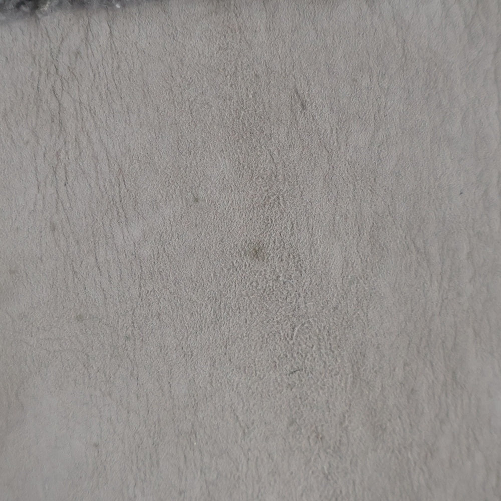 CHANEL(シャネル) 00AW ラムスキン シアリング ムートン レザー シェルボタン ボアライニング ロング コート グレー/ベージュ レディース P16552V00830