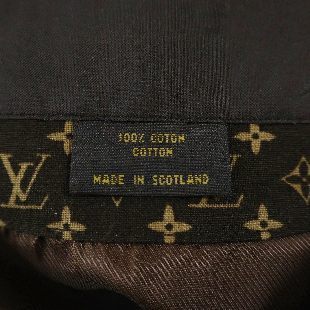 LOUIS VUITTON(ルイヴィトン) モノグラム総柄 コットン ステンカラーコート ブラウン