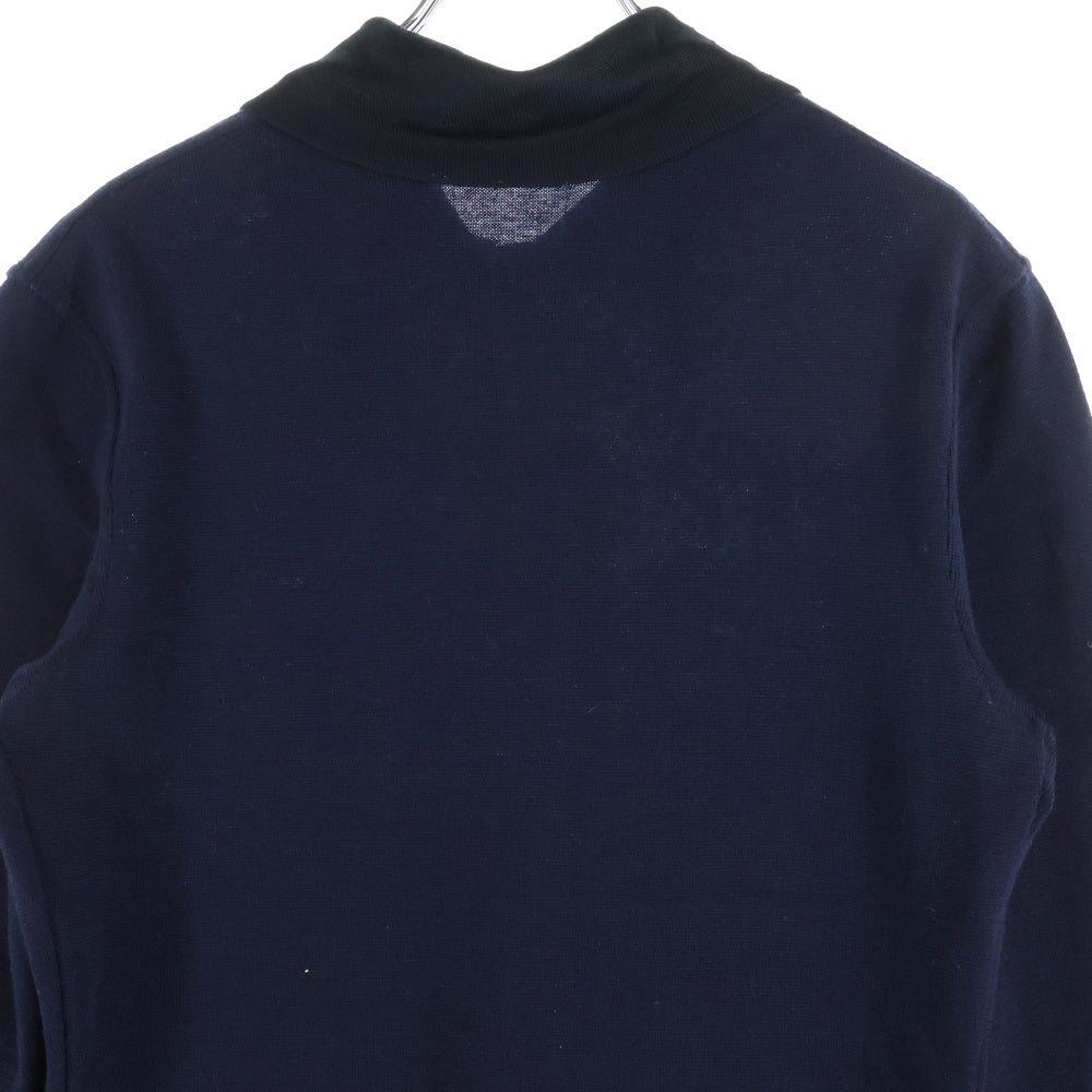 CHANEL(シャネル) ココマークボタン シルク混 マルチポケット ニット ワンピース ドレス ネイビー レディース