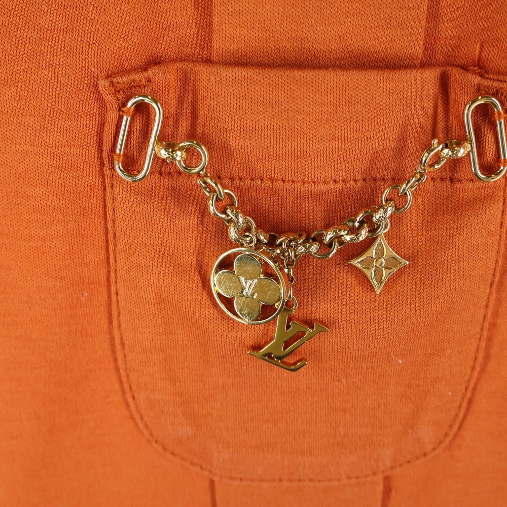 LOUIS VUITTON(ルイヴィトン) 09AW モノグラム チャーム ポケット クルーネック 半袖Tシャツ カットソー オレンジ レディース RW092W WPTS05 JB1