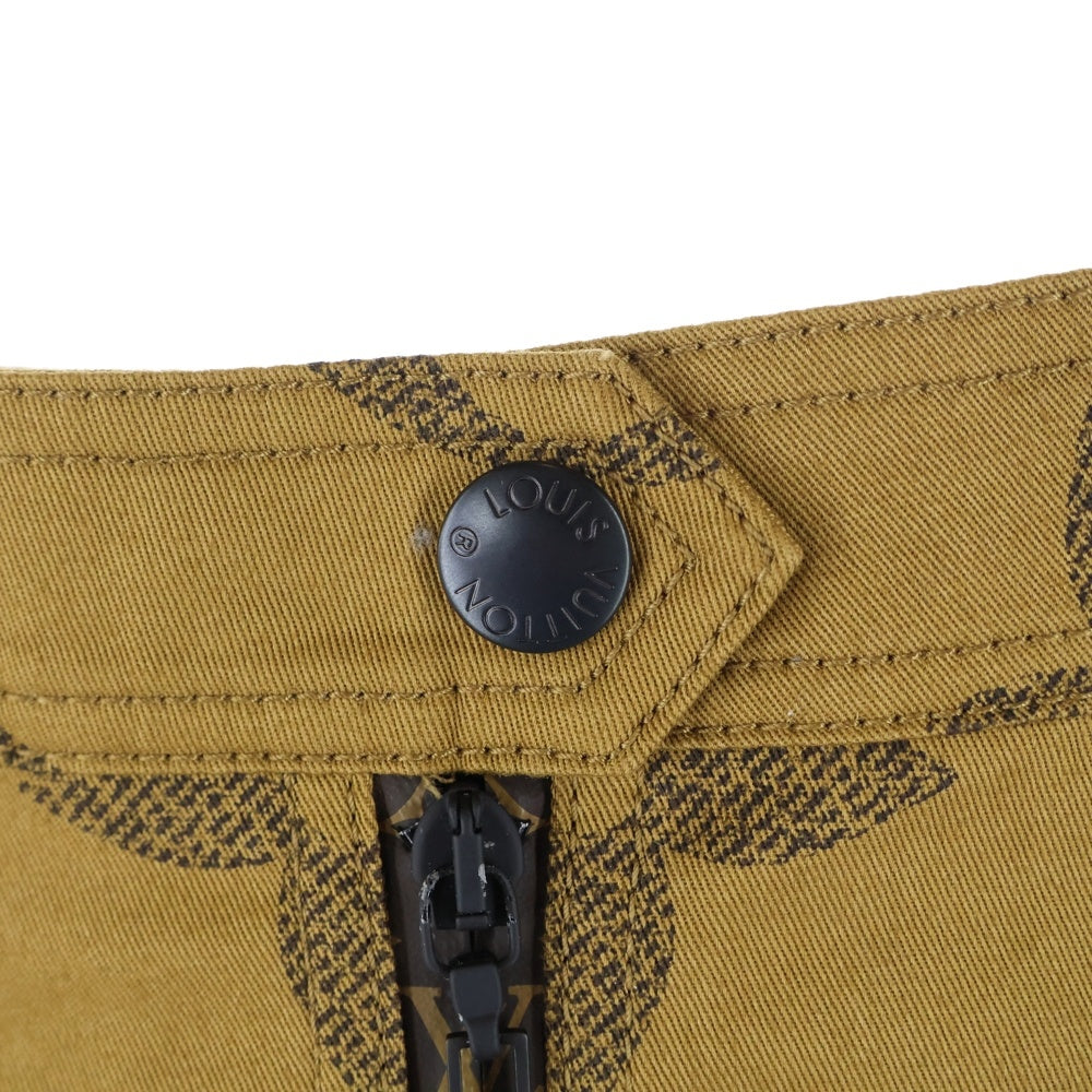 LOUIS VUITTON(ルイヴィトン) 19SS モノグラムジャイアント リバース 総柄 ジップデザイン ミニ スカート ブラウン レディース RW191B NYC FGJU77