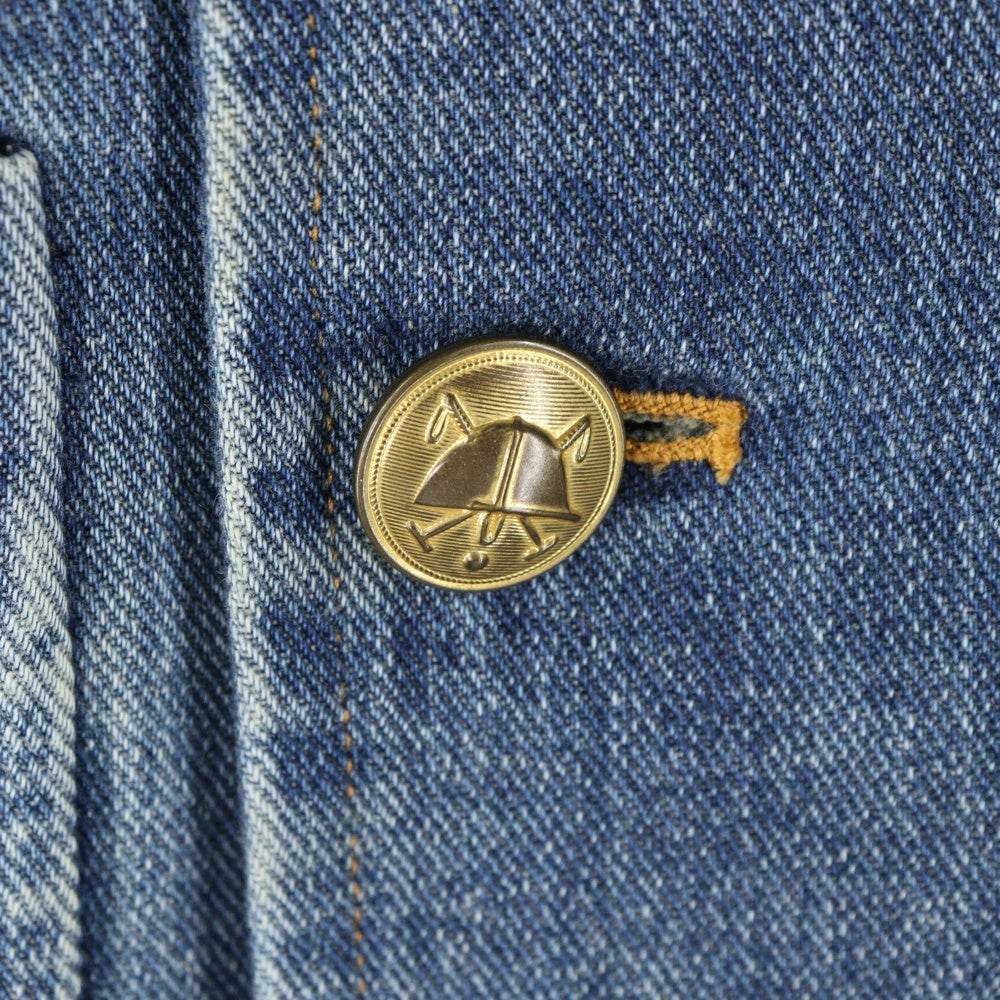 POLO RALPH LAUREN(ポロラルフローレン) エンブレム ワッペンロゴ デニム ダブルブレスト ピークドラペル テーラードジャケット インディゴ 211642993001