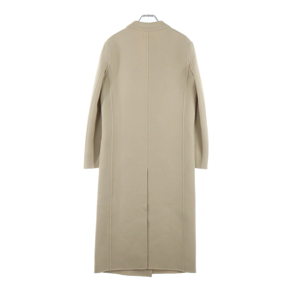 MADISONBLUE(マディソンブルー) 17AW PEARL CHESTER COAT パールボタン ウール ダブルブレスト ピークドラペル チェスター ロング コート ベージュ レディース MB174-2003