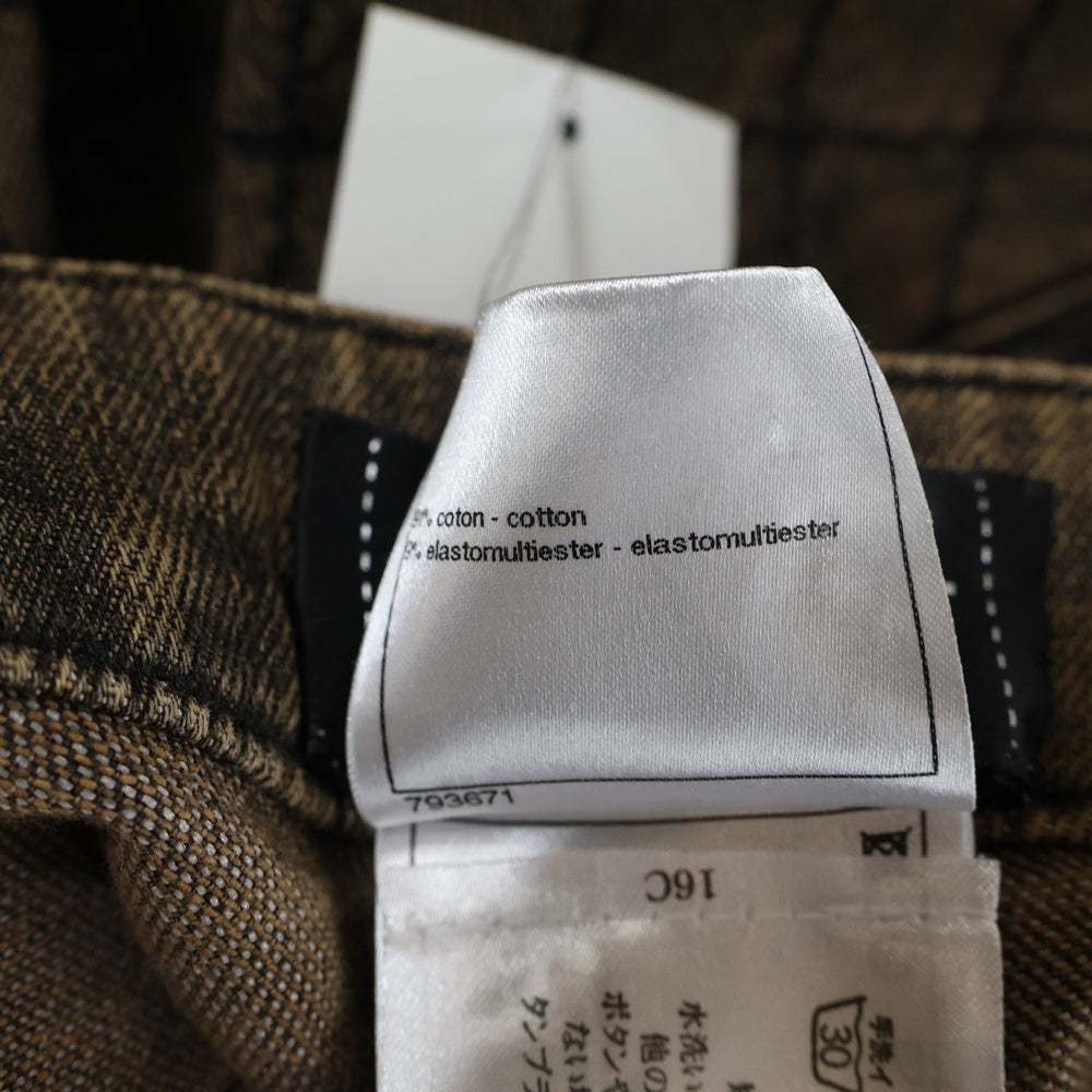 CHANEL(シャネル) ココマーク ターンロック マトラッセ テーパード デニムパンツ ジーンズ ブラウン レディース P38985V28387