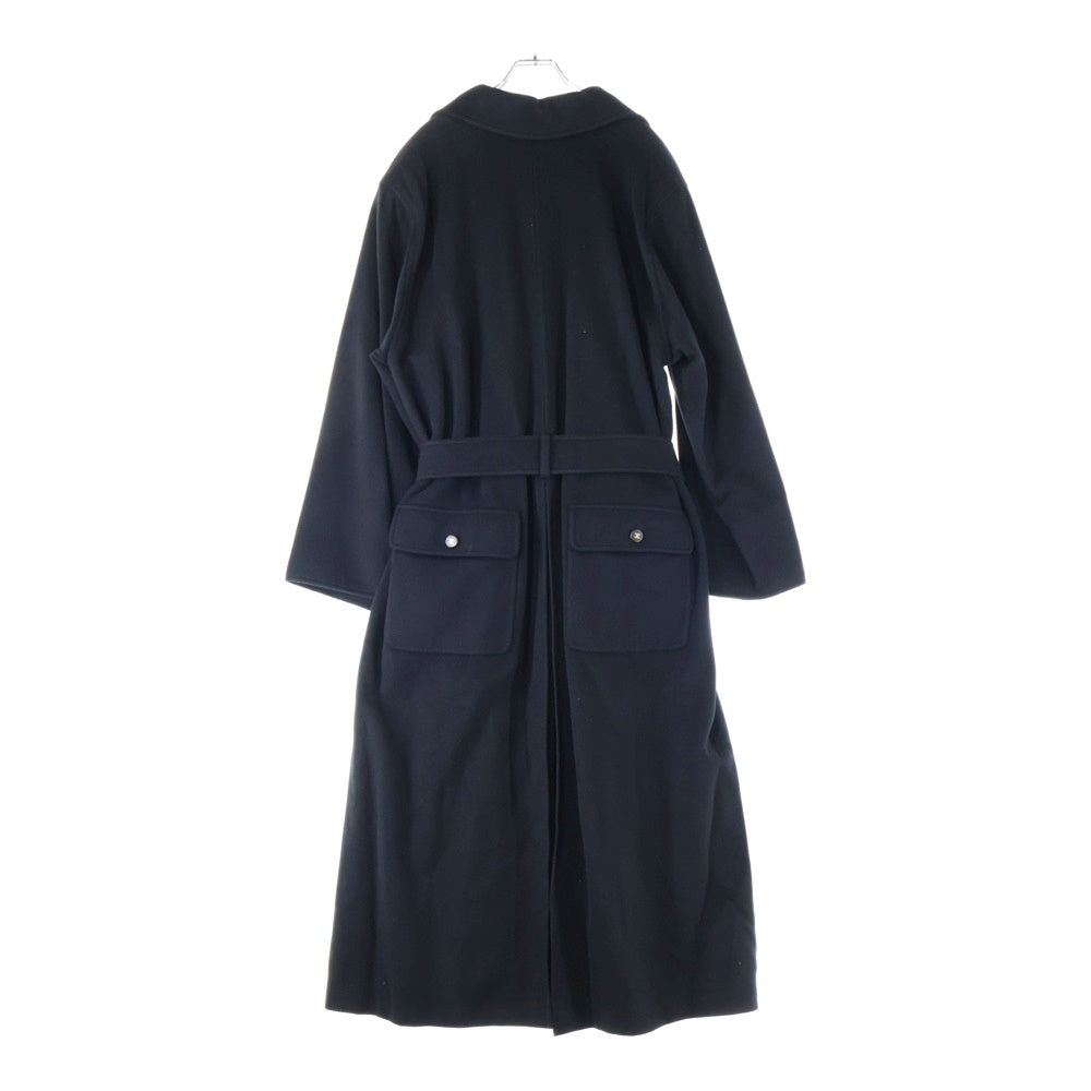 CHANEL(シャネル) 95AW ココマークボタン チェーンバックル カシミヤ オーバーサイズ ロング コート ブラック P05859W02145