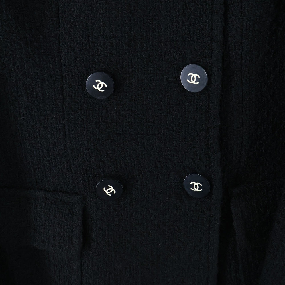 CHANEL(シャネル) 95AW ココマークボタン ロゴジャガード ウールツイード セットアップ ダブルブレスト テーラードジャケット タイト ミディアムスカート レディース P05924V04386