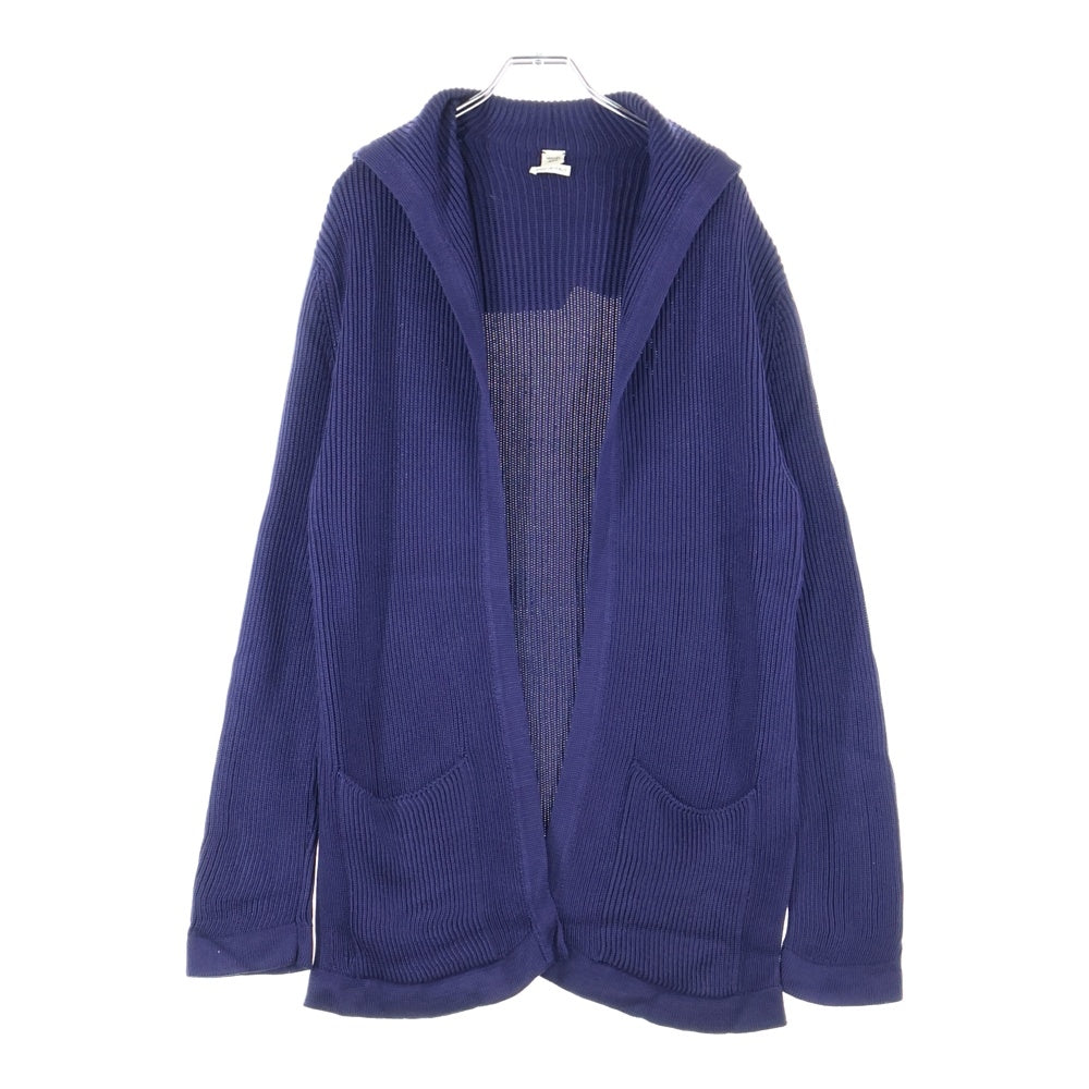 HERMES(エルメス) セーラーカラー シルクニット 長袖 ロング カーディガン パープル レディース