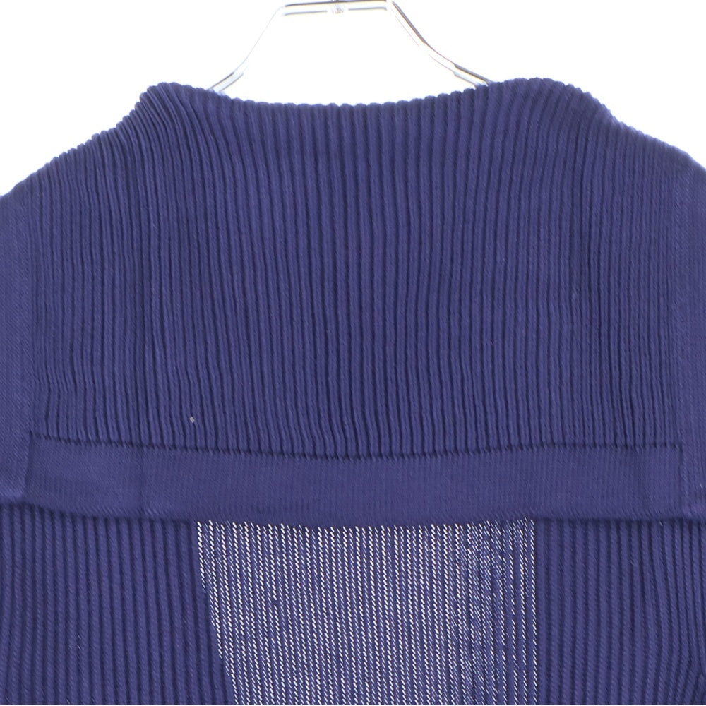 HERMES(エルメス) セーラーカラー シルクニット 長袖 ロング カーディガン パープル レディース