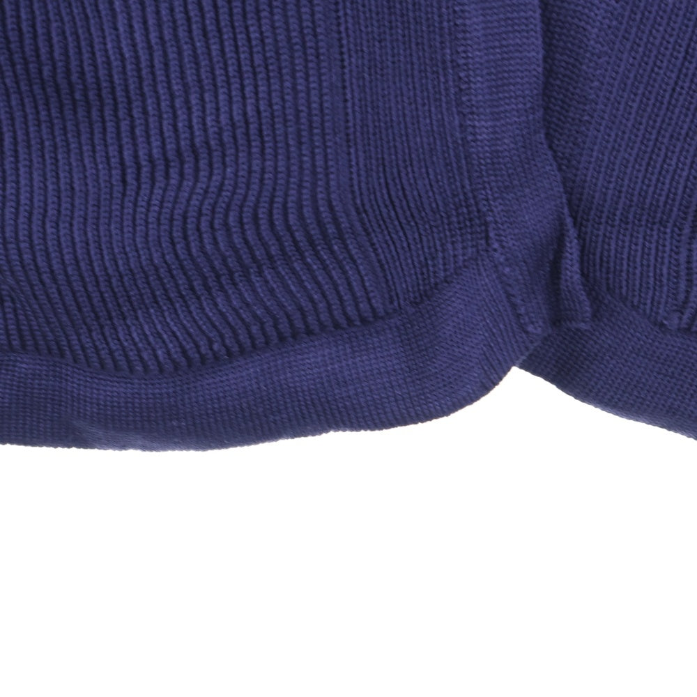 HERMES(エルメス) セーラーカラー シルクニット 長袖 ロング カーディガン パープル レディース