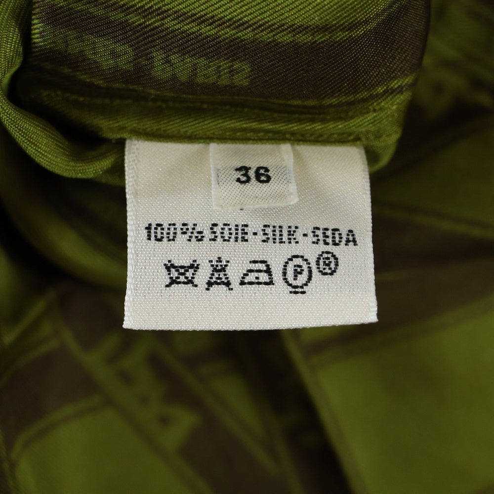 HERMES PARIS 長袖　シャツ　フランス製　黄緑　シルク　サイズ42 HERMES PARIS 長袖 シャツ フランス製 黄緑 シルク サイズ42 楽天市場