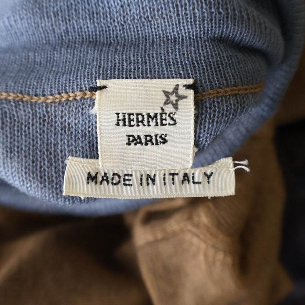 HERMES(エルメス) タートルネックカシミヤ長袖ニットセーター ブラウン sw206