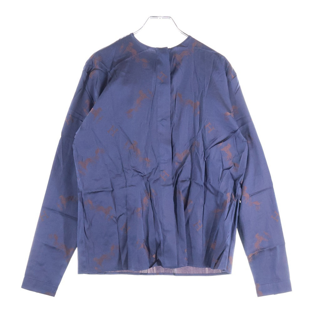 HERMES(エルメス) 総柄 ジャケット Nouvelle Caledonie 長袖 ヴィンテージ マルチカラー シルク レディース