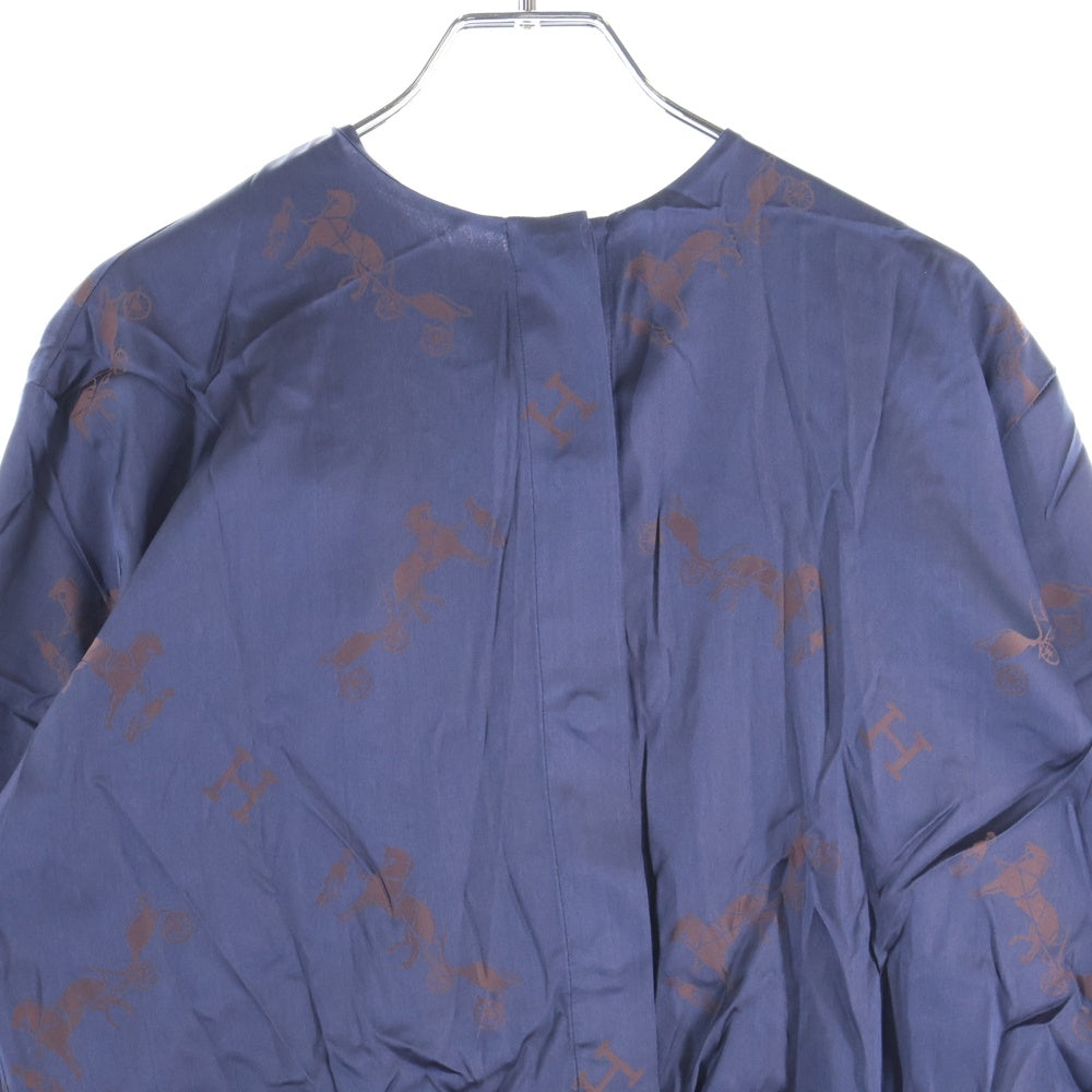 HERMES(エルメス) 総柄 ジャケット Nouvelle Caledonie 長袖 ヴィンテージ マルチカラー シルク レディース