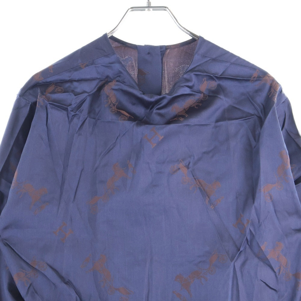 HERMES(エルメス) 総柄 ジャケット Nouvelle Caledonie 長袖 ヴィンテージ マルチカラー シルク レディース