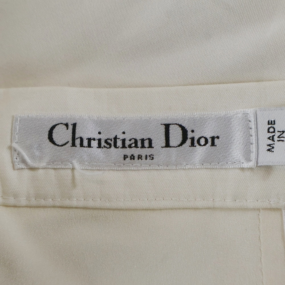 Christian Dior(クリスチャンディオール) シルク混 コットン キュロット ミニ スカート ショート ハーフパンツ ショーツ ホワイト レディース 7C21402A1336