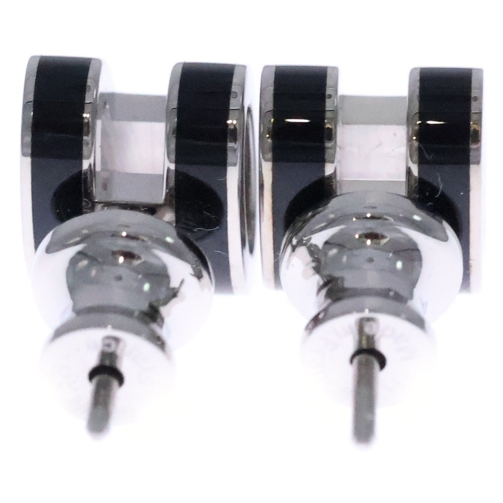 HERMES(エルメス) ポップアッシュ ミニ ピアス ブラック×シルバー