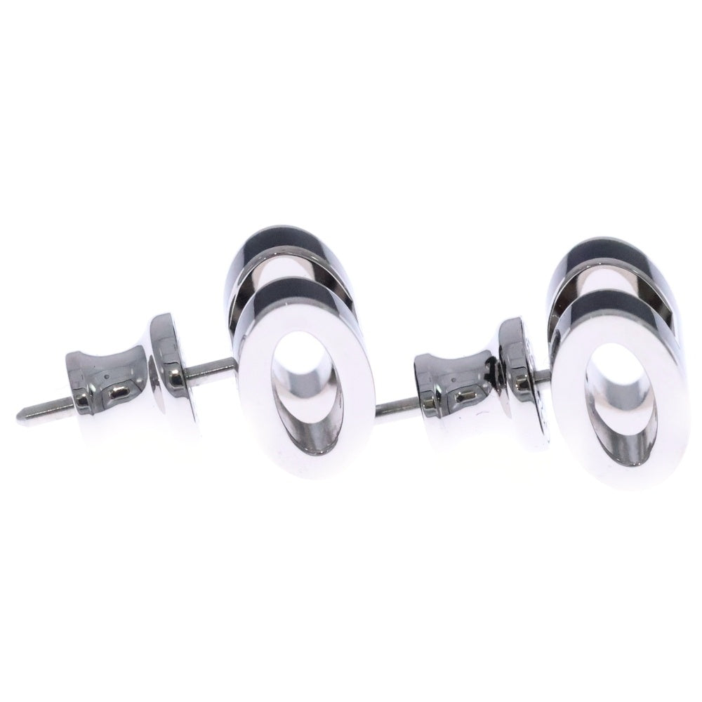 HERMES(エルメス) ポップアッシュ ミニ ピアス ブラック×シルバー