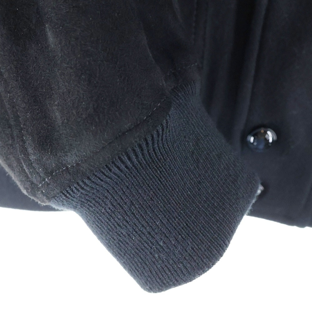 LOUIS VUITTON(ルイヴィトン) 25AW Mixed Leather Varsity Blouson ミックス スエードレザー モノグラムフラワー刺繍 ラインストーンロゴ バーシティー ブルゾン RM252MV SGS HTL01E