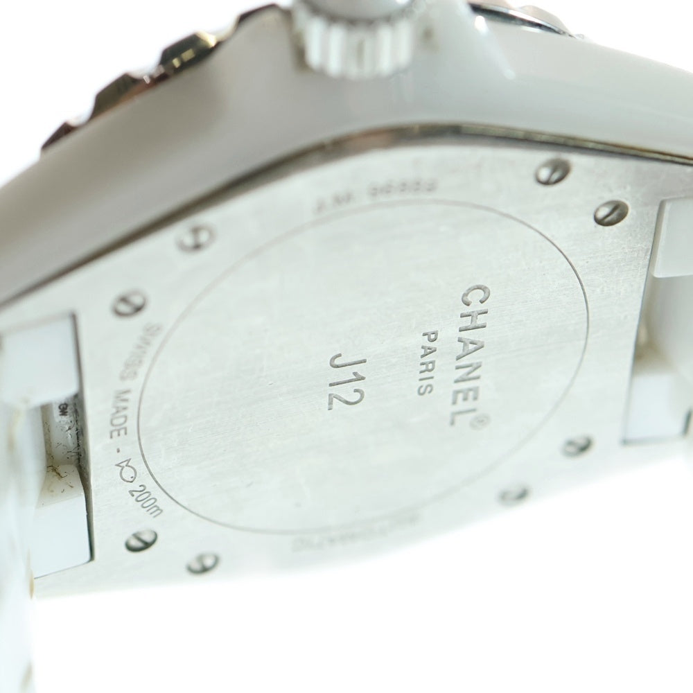 CHANEL(シャネル) J12 白文字盤 12Pダイヤモンド セラミック 自動巻き CE/AT H1629 腕時計