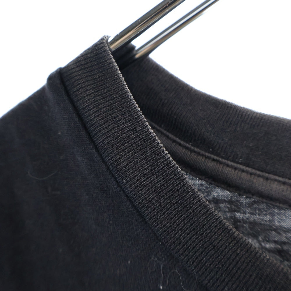 Dior HOMME(ディオールオム) 18SS ローズ 薔薇 フォトグラフィック ロゴプリント クルーネック 半袖Tシャツ カットソー ブラック 733J603I6312