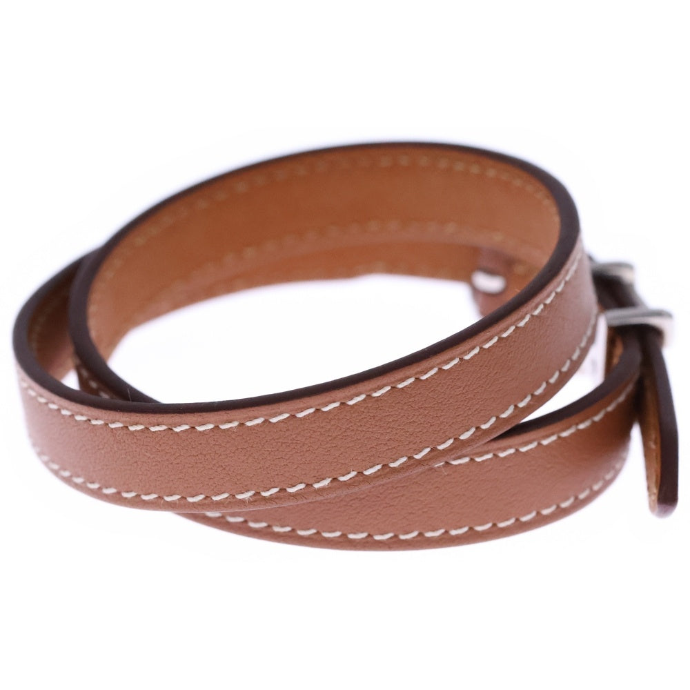 HERMES(エルメス) トレンチブレスレット ゴールド シルバー金具 B刻印