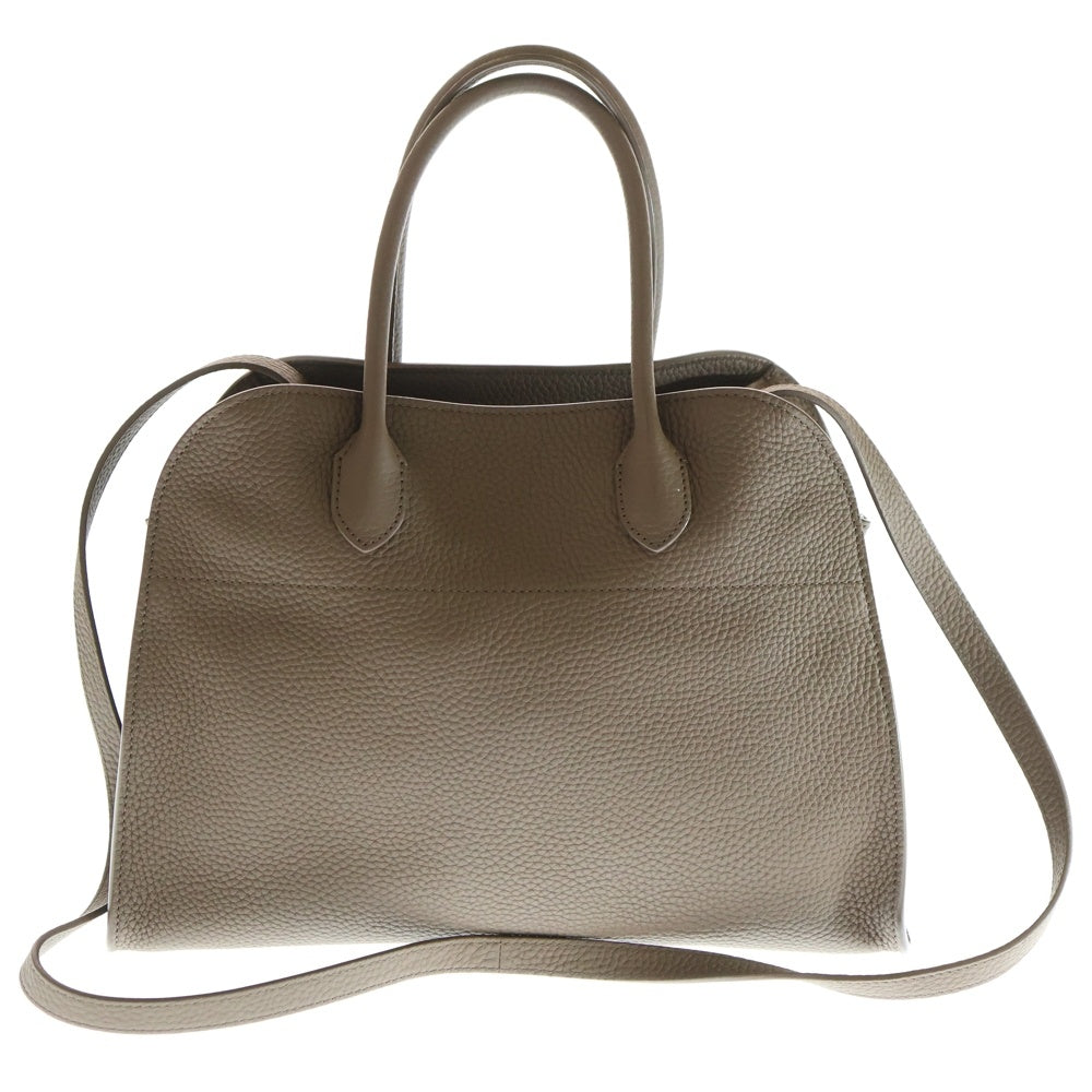 THE ROW(ザロウ) マルゴー 12 2WAYハンドバック ショルダーバッグ ハンドバッグ ブラウン レザー シルバー金具