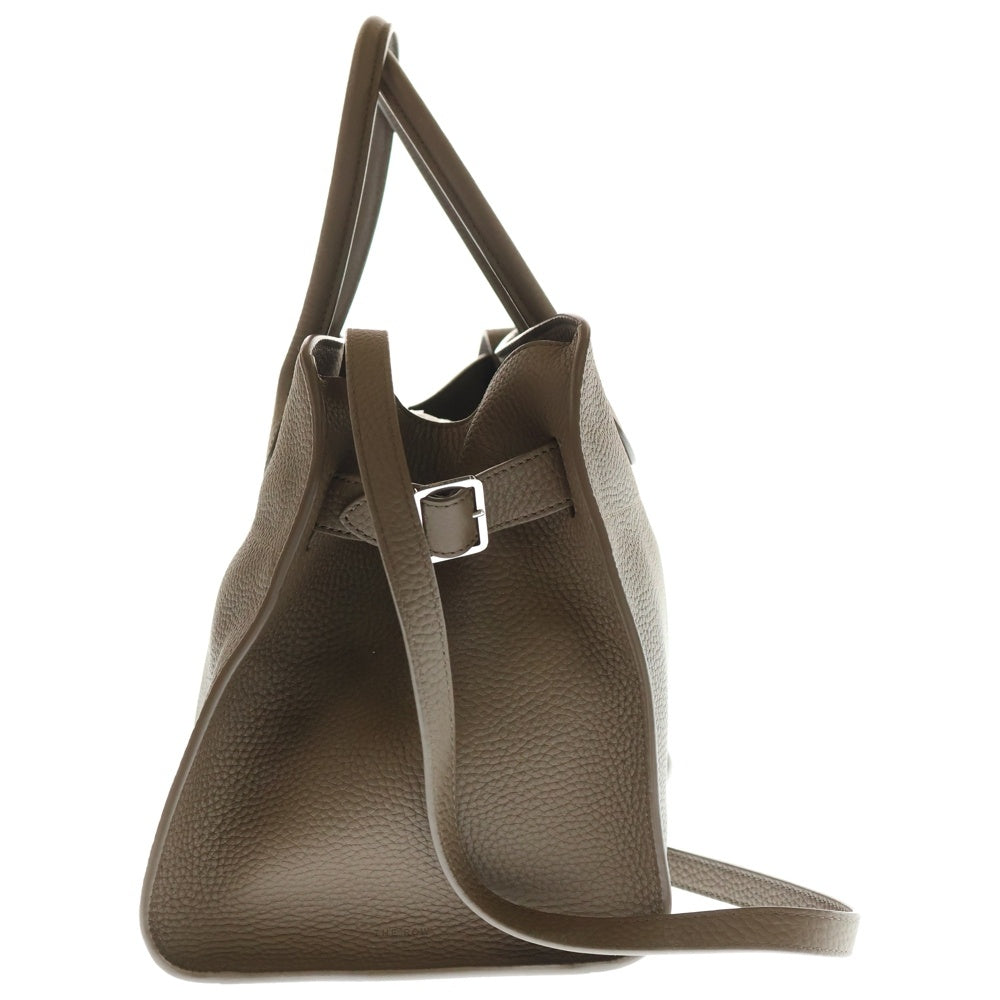 THE ROW(ザロウ) マルゴー 12 2WAYハンドバック ショルダーバッグ ハンドバッグ ブラウン レザー シルバー金具