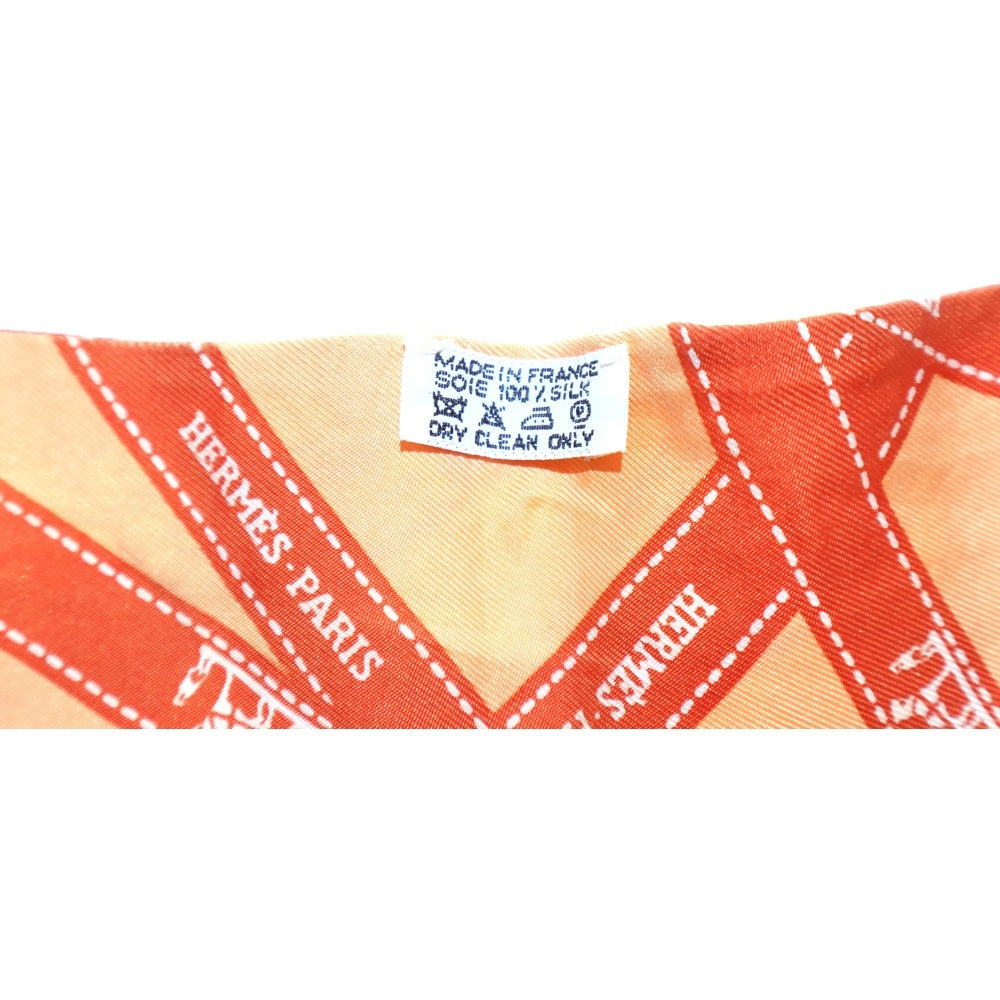 HERMES(エルメス) ツイリー BOLDUC リボン シルクスカーフ オレンジ