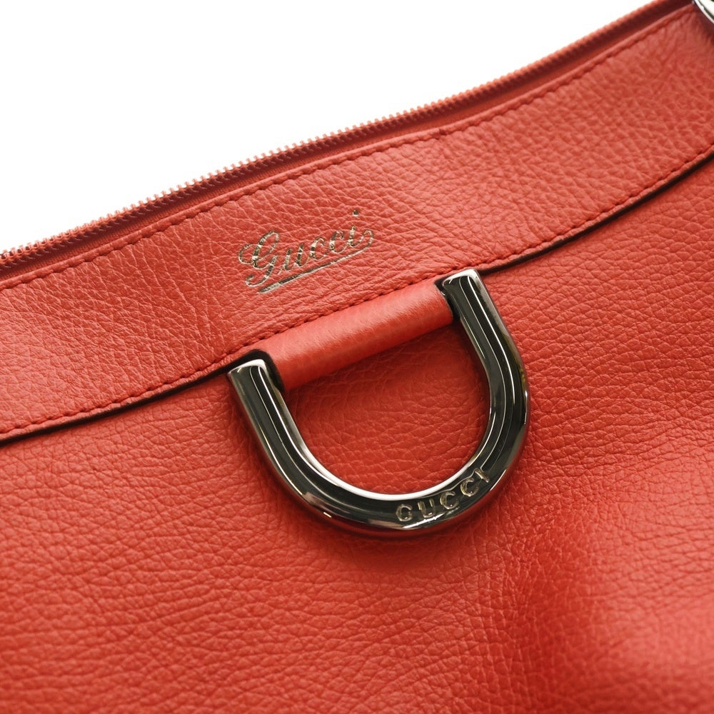 GUCCI(グッチ) ロゴ トートバック ハンドバッグ レッド レザー 341491 シルバー金具