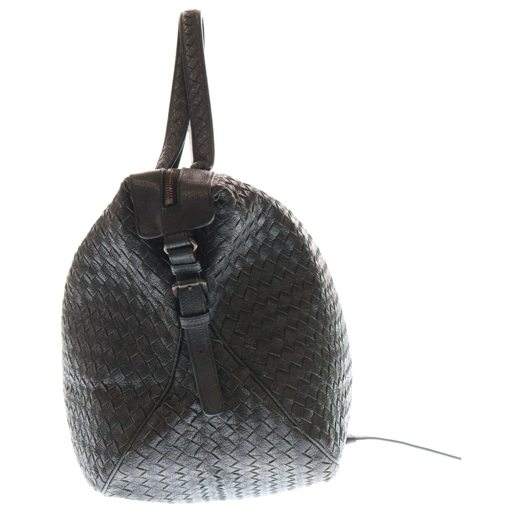 BOTTEGA VENETA(ボッテガヴェネタ) イントレチャート ハンドバッグ ブラック レザー