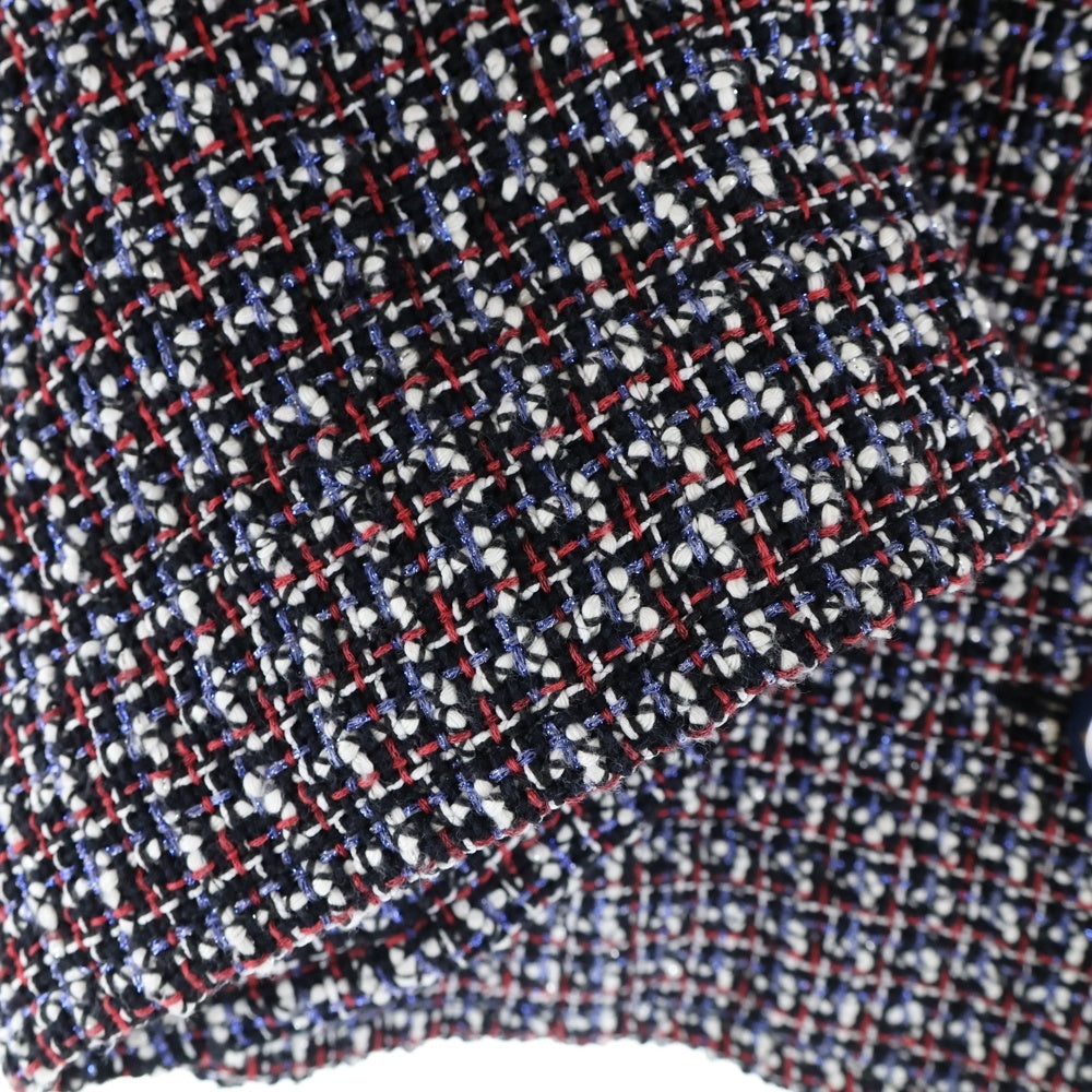 CHANEL(シャネル) ココマーク ココボタン エポレット付ショート丈ツイードジャケット マルチカラー サンプル品 P53398V40046 MIB969