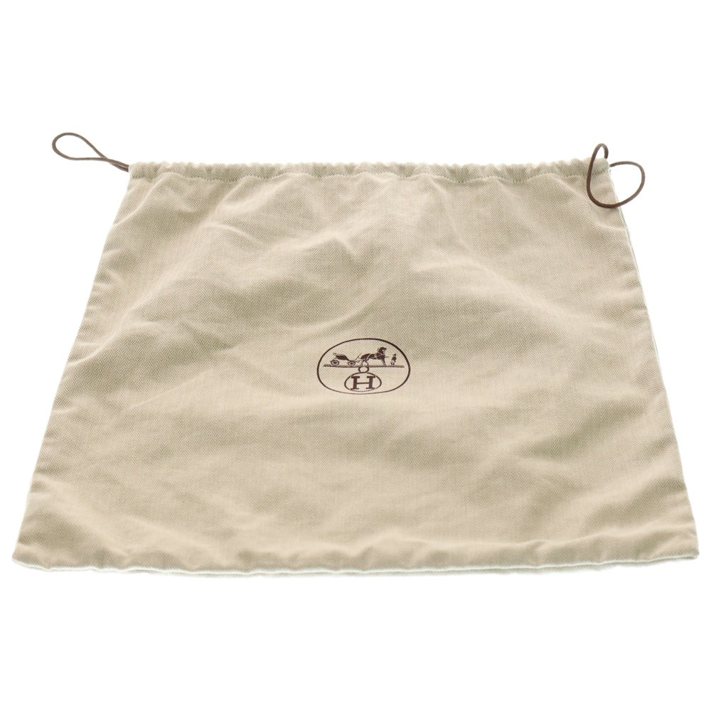 HERMES(エルメス) シルキーシティPM シルク レザー ショルダーバッグ シルバー金具 ブルー/ブラウン □M刻印