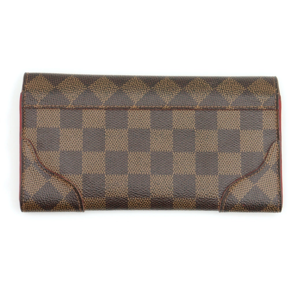 LOUIS VUITTON(ルイヴィトン) ダミエ ポルトフォイユ・カイサ 二つ折り財布 ブラウン PVCレザー ロングウォレット N61221