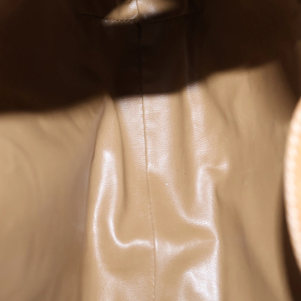 CELINE(セリーヌ) マカダム柄 キャンバス レザー ターンロック ワンショルダーバッグ ゴールド金具 ベージュ/ブラウン